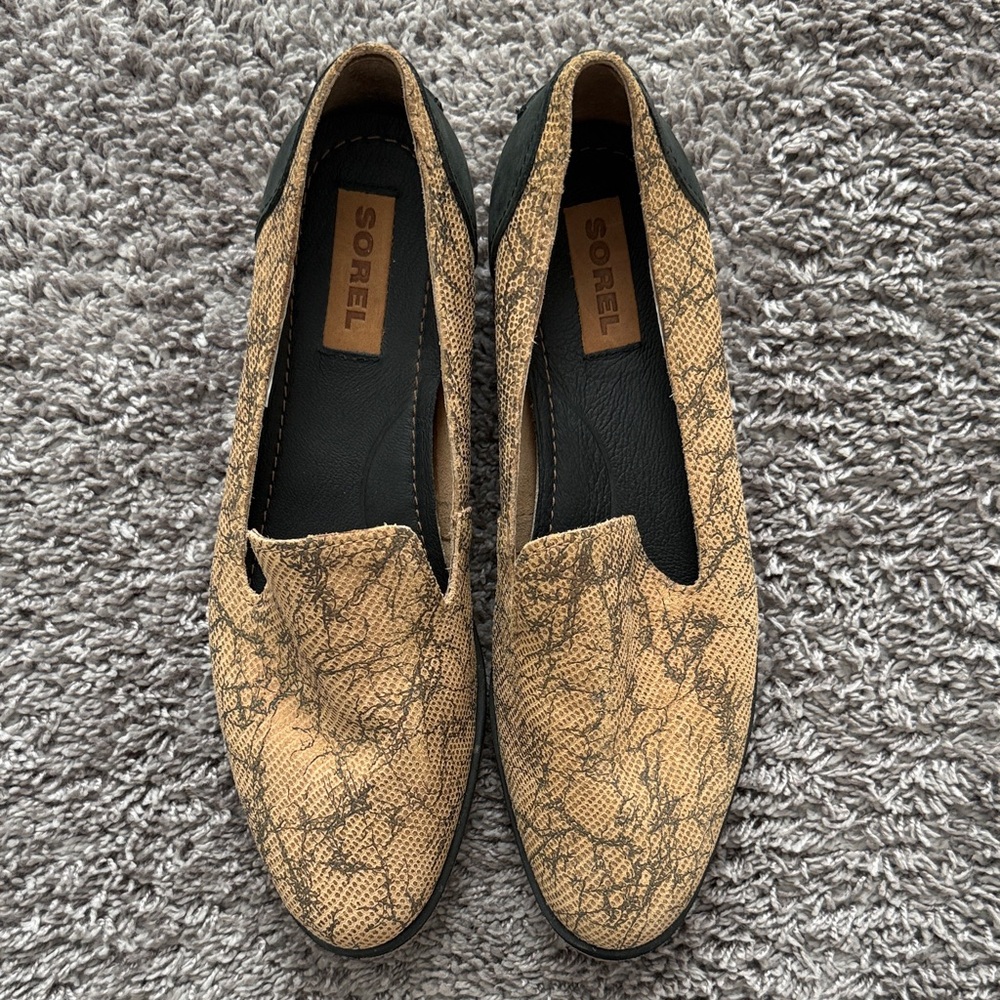 Sorel Women's Brown Patterned Loafers